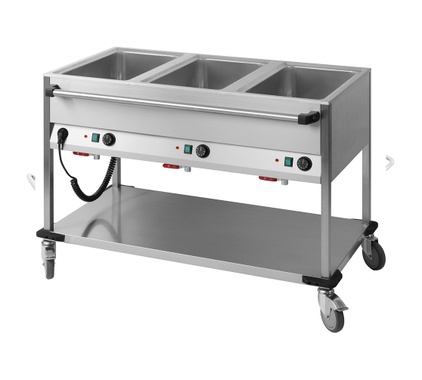 Chariot bain‑marie professionnel